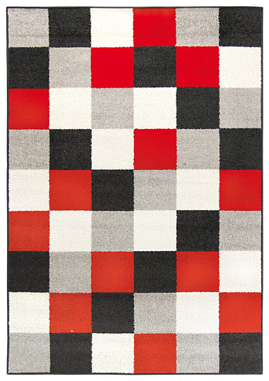 Dywan w kawałku LOTTO kostki czerwony