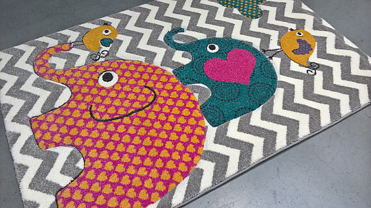 Dywan dziecięcy PASTEL Elephants