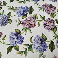 Tkanina dekoracyjna Hortensja niebieska