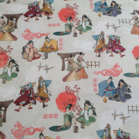 Japonia kremowa tkanina dekoracyjna