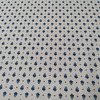 Tkanina bawełniana MAJOLIKA ozdoba w kolorze niebieskim