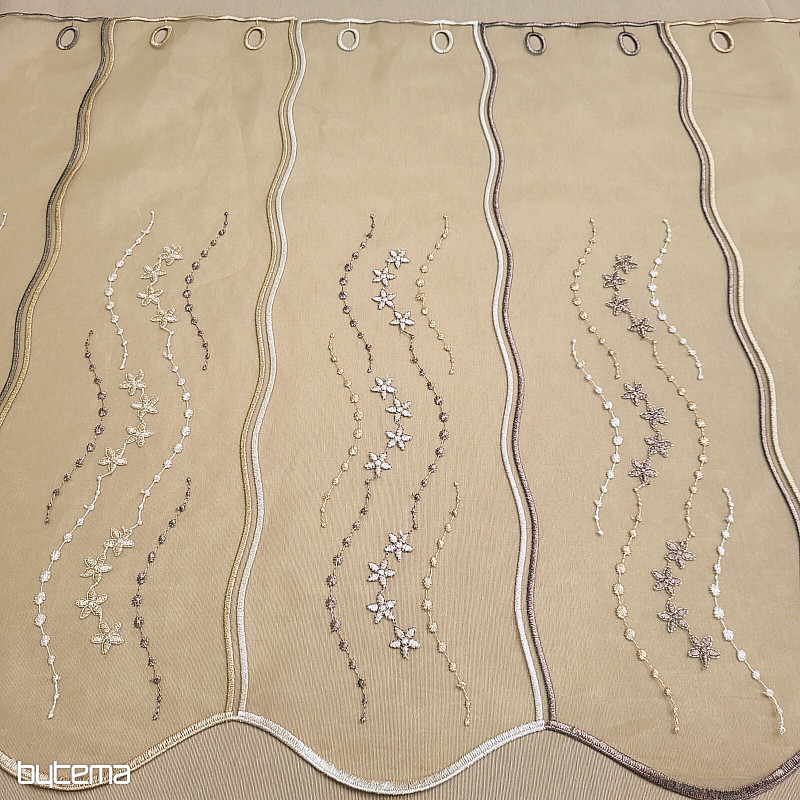 Witrażowa kurtyna - haftowana HF1189