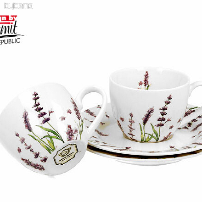 Zestaw porcelanowych kubków do espresso 2 szt. Lawenda E šapo