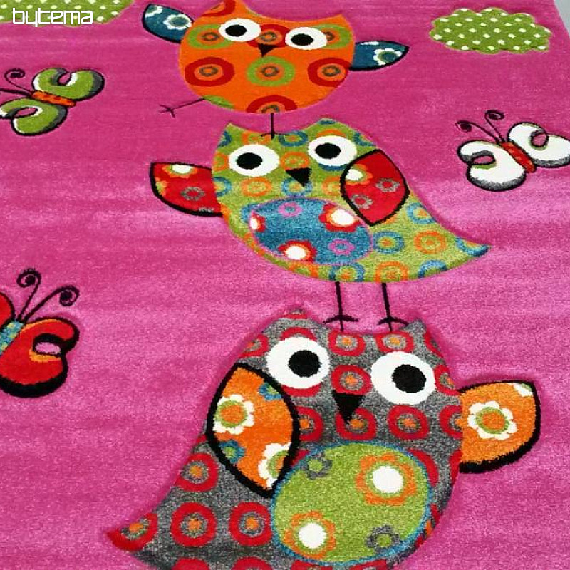 Dywan dziecięcy OWLS i SOWY różowy