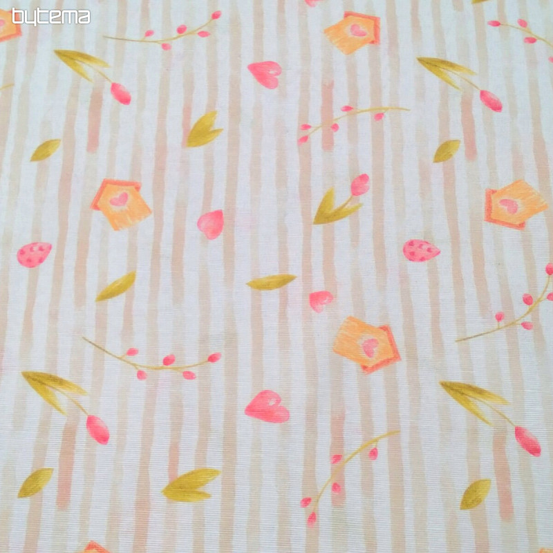 Tkanina dekoracyjna SPRING BEIGE STRIPE