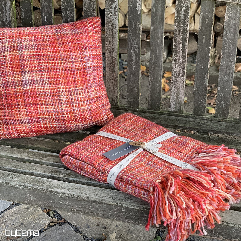 Luksusowa poduszka dekoracyjna YARA RED czerwona