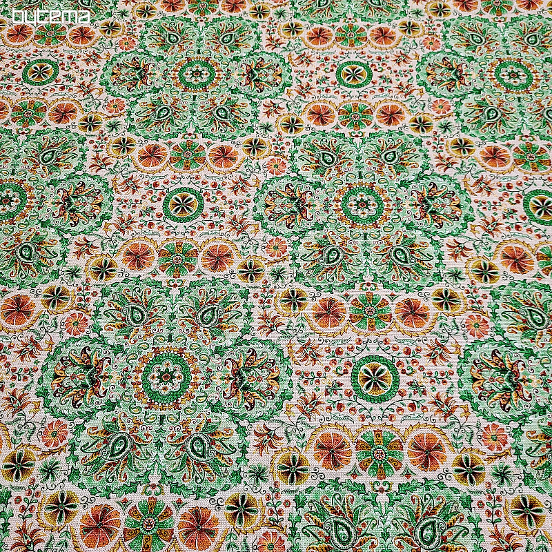 Tkanina dekoracyjna INDIA zielona