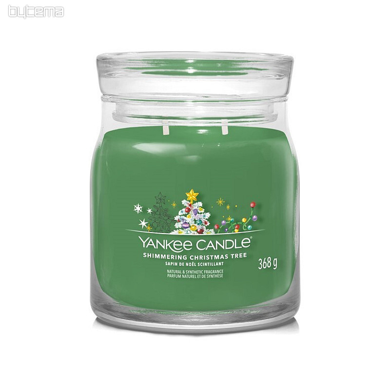 świeca zapachowa YC SHIMMERING CHRISTMAS TREE GLASS MEDIUM 2 knoty