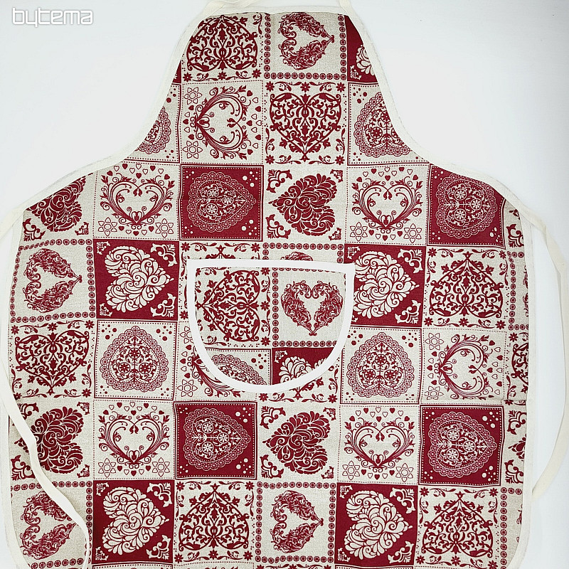 Fartuch z śliniaczkiem PATCHWORK SERCE