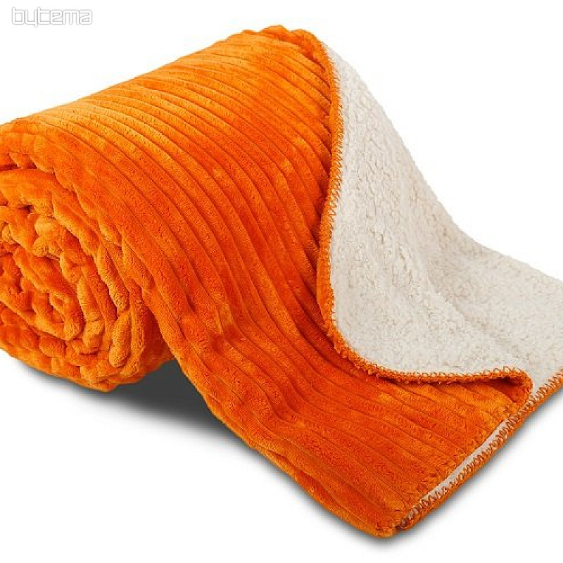 koc z mikrofibry EXTRA SOFT SHEEP sztruks - rdzawy