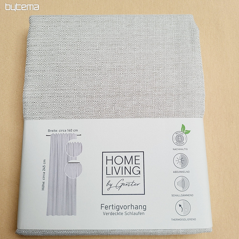 Zasłona gotowa luksusowa HOME LIVING beżowo-szara