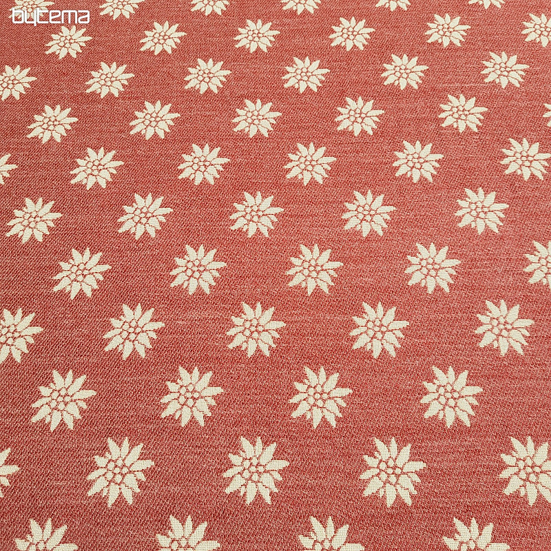 Luksusowa tkanina dekoracyjna DAISY RED