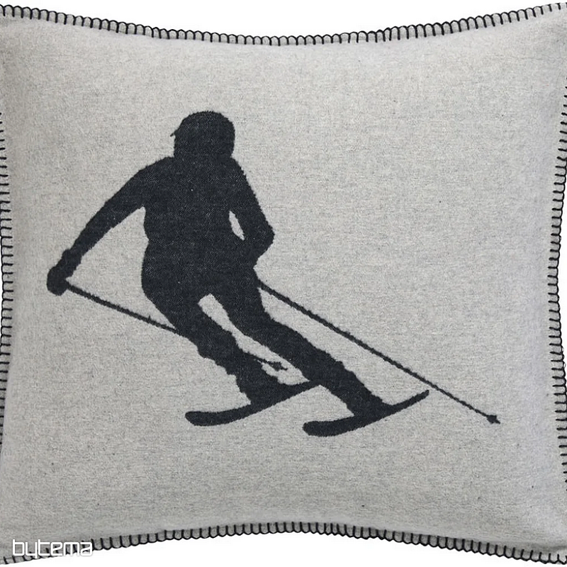 Pokrowiec dekoracyjny DF LUCA SKIER SZARY