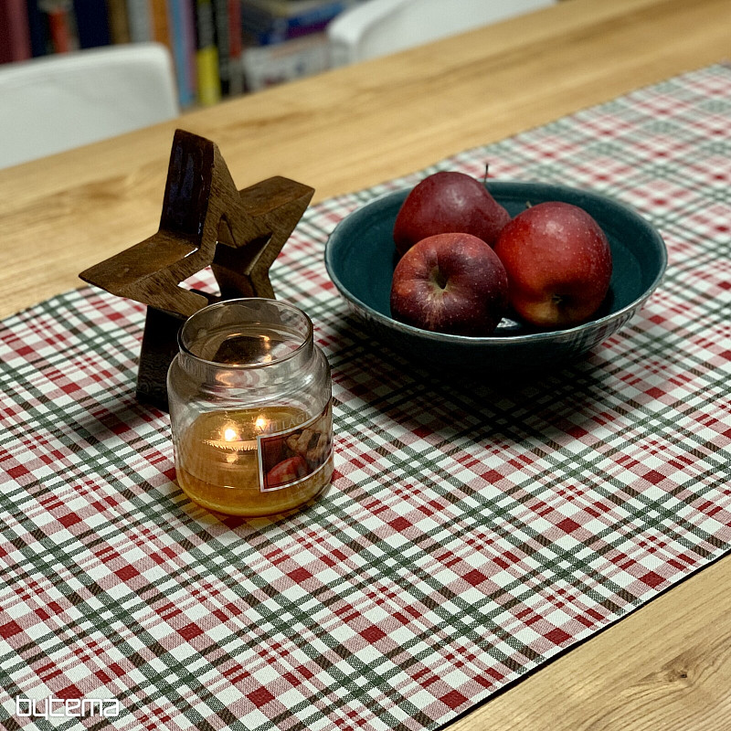 Obrus i szalik świąteczny w szkocką kratkę Shelley