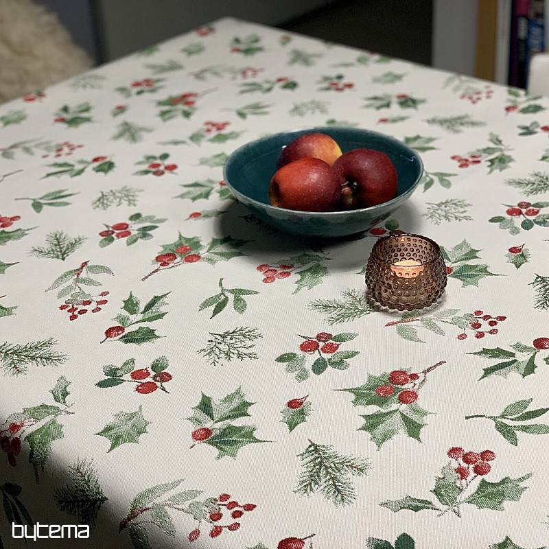 Obrus i szalik świąteczny HOLLY GREEN