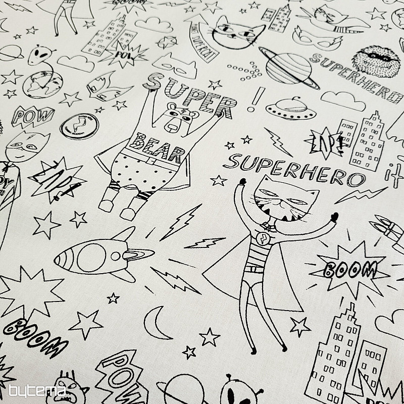 SUPERBOHATEROWIE malują tkaninę