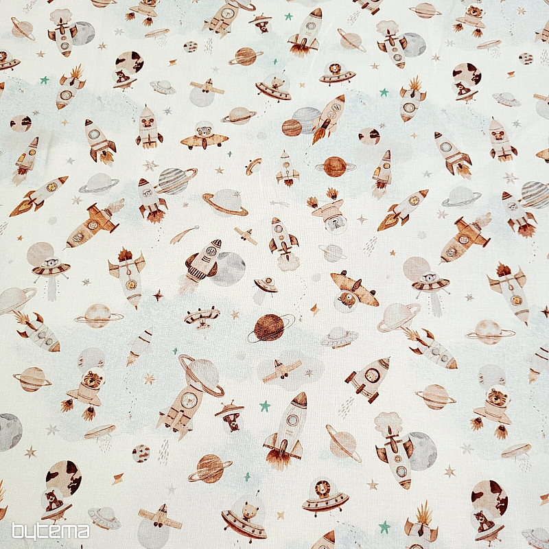 Tkanina bawełniana SPACE FUZBUZ