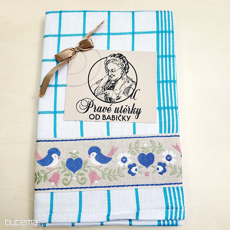 Ręczniki od GRANDMA TURQUOISE WITH BIRDS