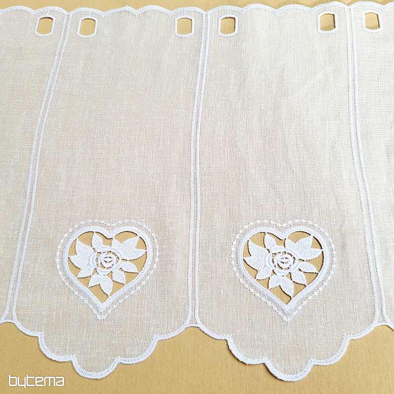 Witrażowa kurtyna BIAŁE SERCE