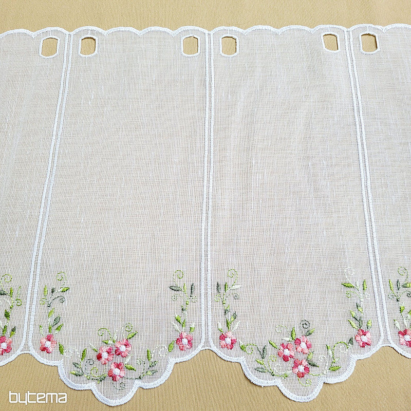 Witrażowa kurtyna RÓŻOWE KWIATY