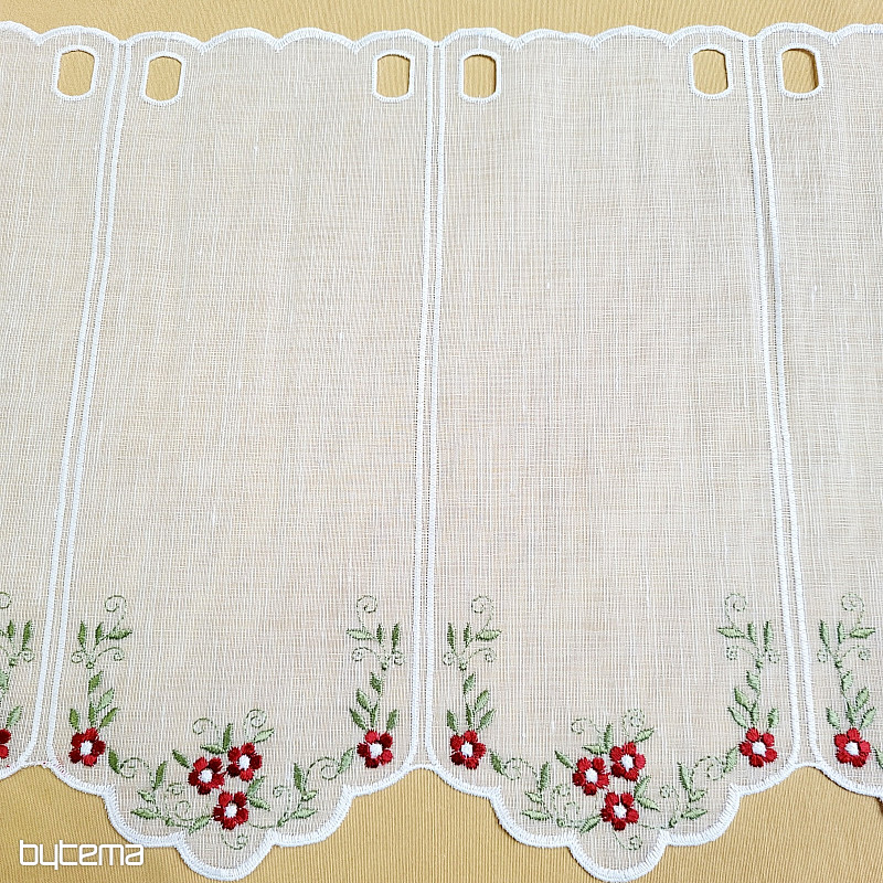 Witrażowa kurtyna KWIATY CZERWONE