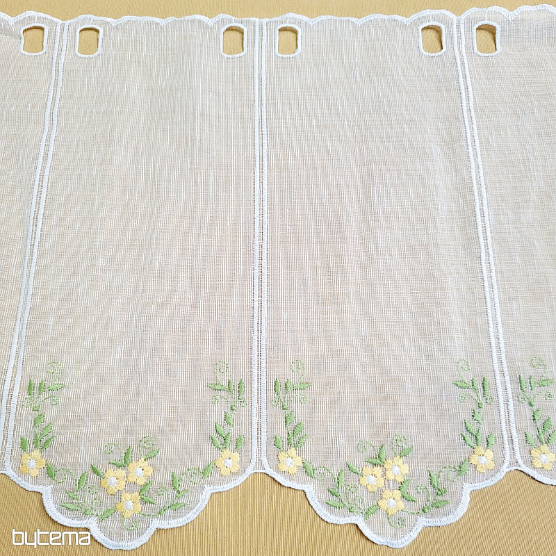 Witrażowa kurtyna ŻÓŁTE KWIATY