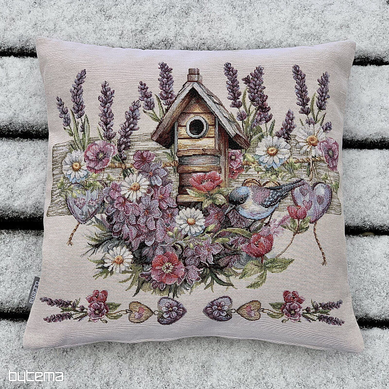 Poszewka na poduszkę gobelinowa BIRDHOUSE