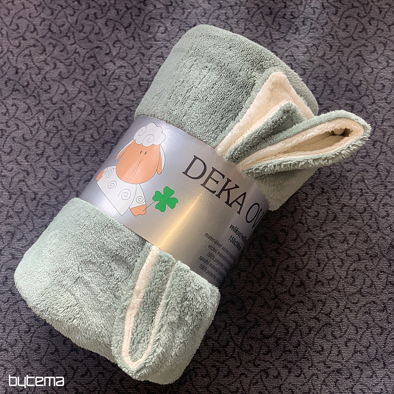 Kołdra owcza SAGE GREEN