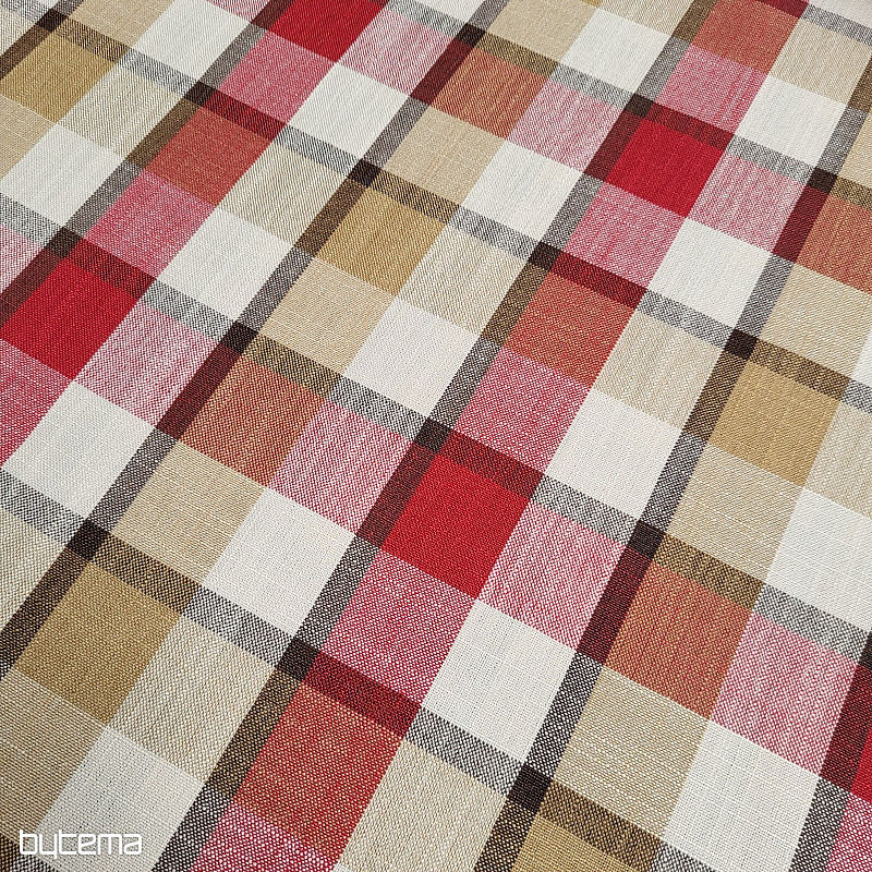 Tkanina dekoracyjna ATILA CZERWONA