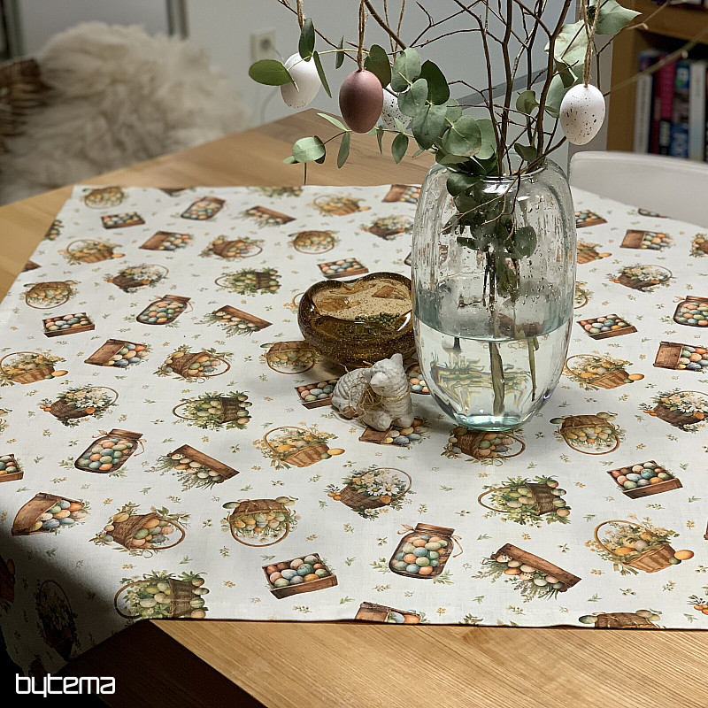 Wielkanocny obrus i szalik KOLOROWE JAJKA