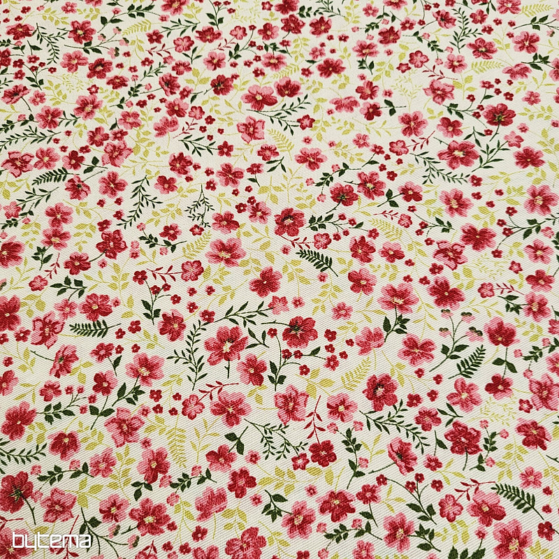 Tkanina dekoracyjna CIRI czerwona