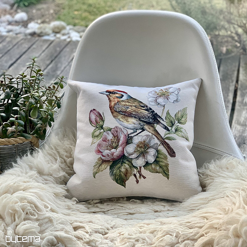 Poszewka na poduszkę z gobelinu ZŁOTA RYBKA NA JABŁONI