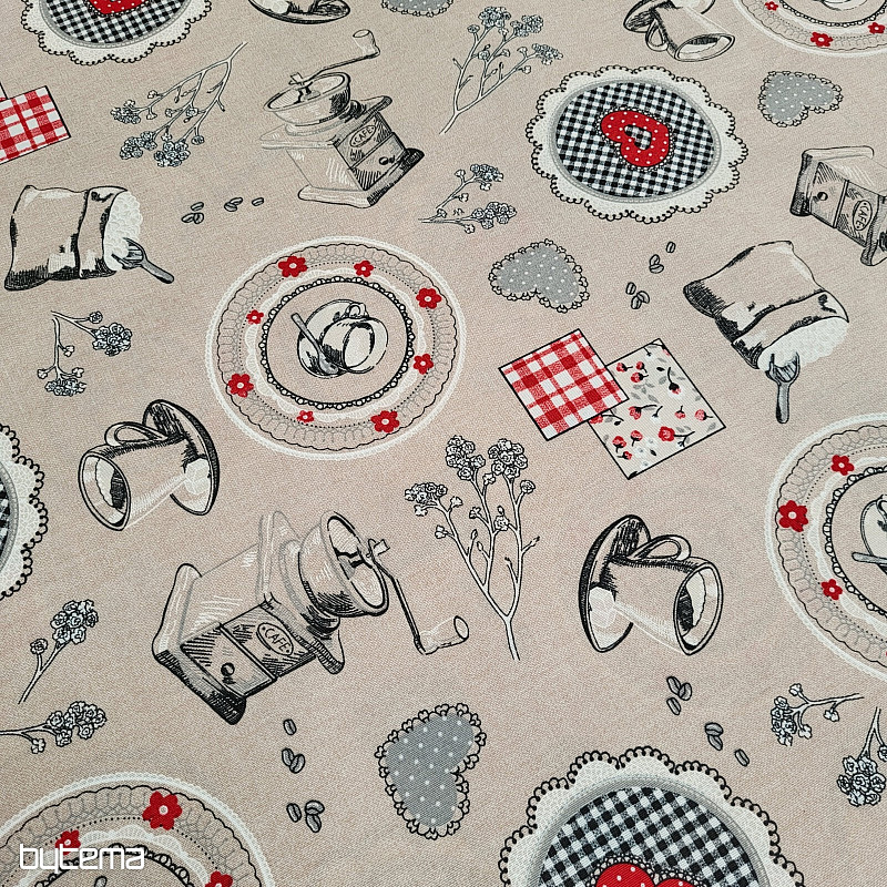 Tkanina dekoracyjna ZAPACH KAWY