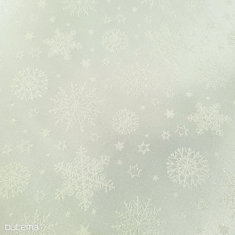 Dekoracyjna gładka tkanina FLAKES MIX CREAM