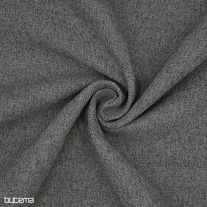 Jednolita tkanina dekoracyjna designerska DIM OUT GERSTER 77045/0840 CIEMNOSZARY