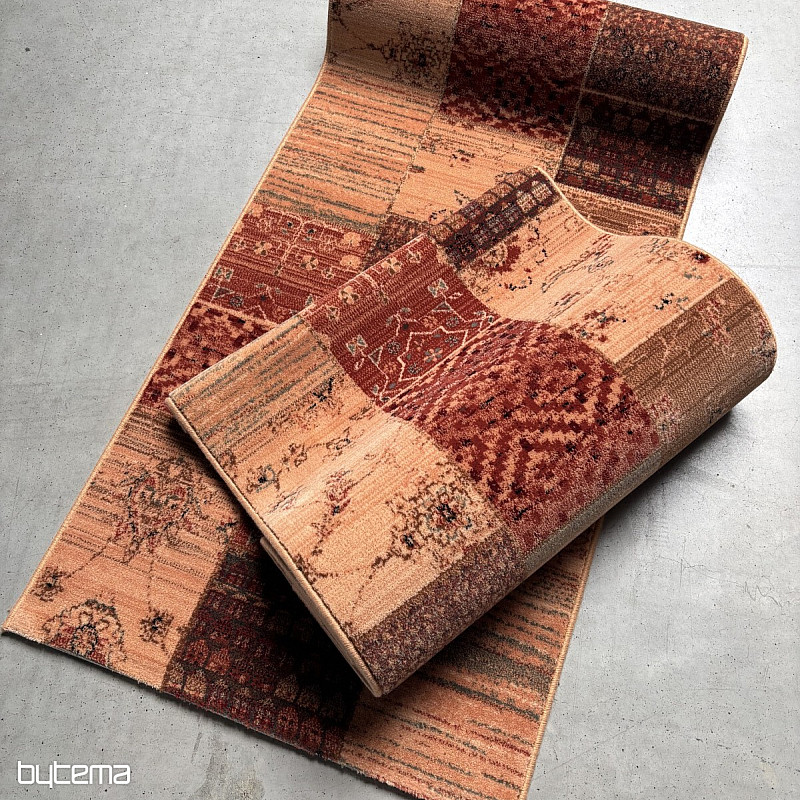 Luksusowy wełniany chodnik ROYAL PATCHWORK kremowy