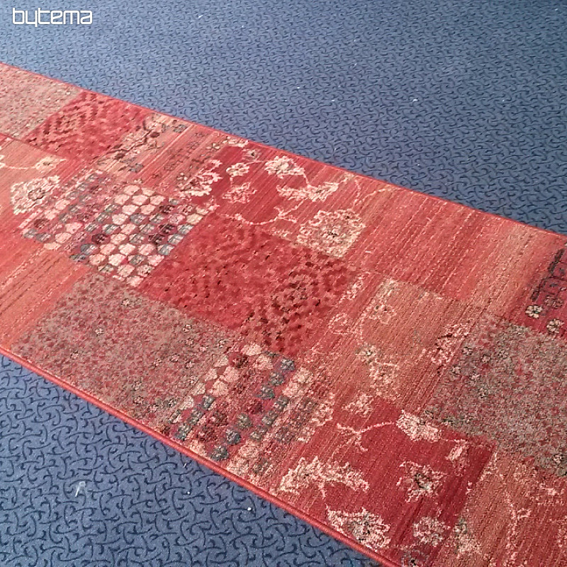 Luksusowy bieżnik wełniany ROYAL PATCHWORK czerwony