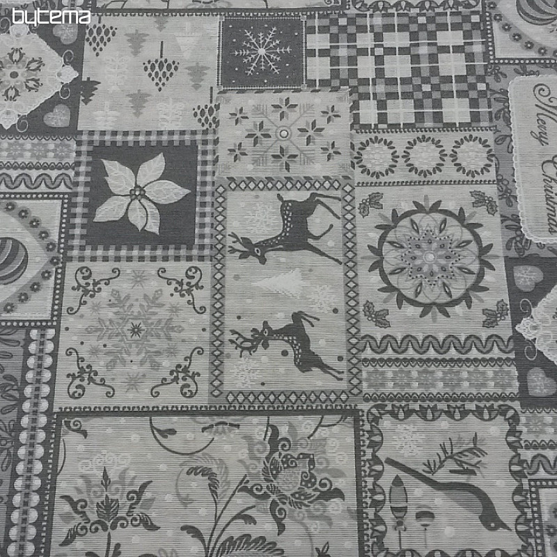 Tkanina dekoracyjna Christmas TIROL szara