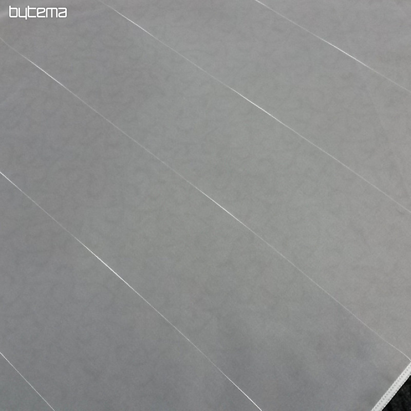 Luksusowa firana GERSTER 11700 w paski w kolorze białym