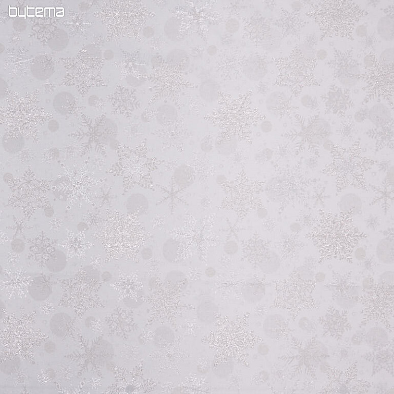Dekoracyjna tkanina żakardowa FLAKES II. naturalny srebrny