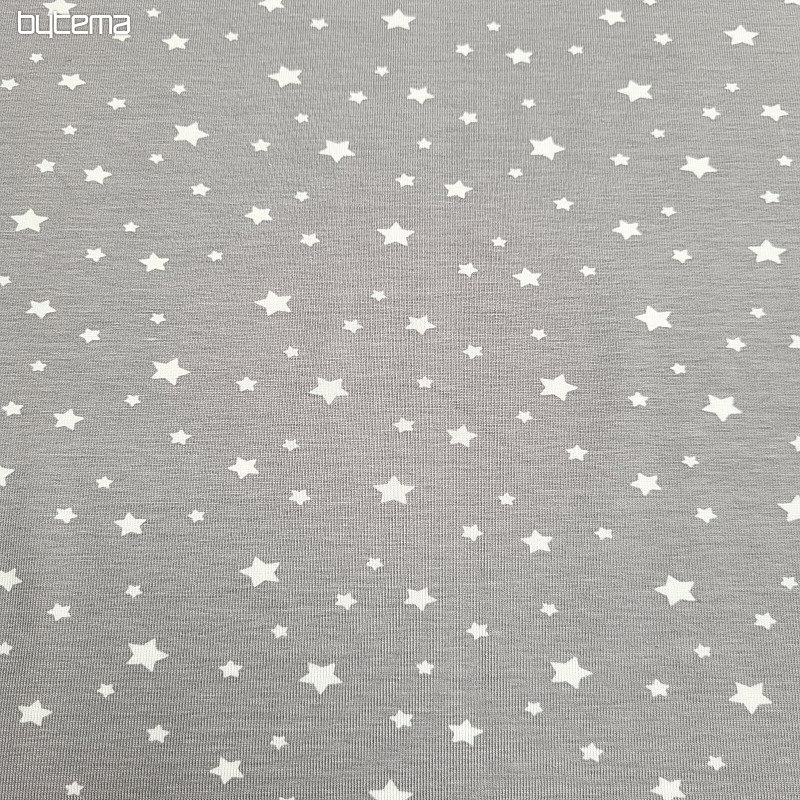 Dzianina bawełniana ZETOILE STARS SZARY