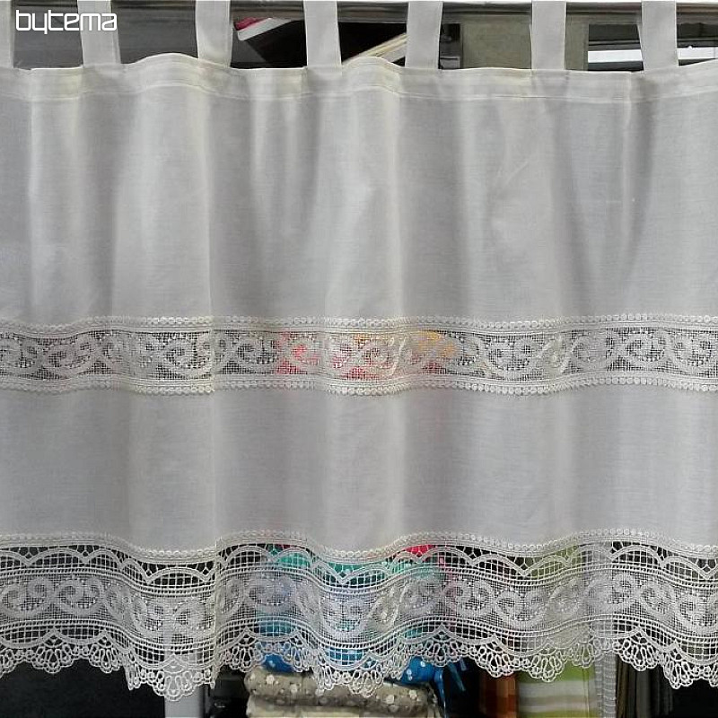 Zasłona na pętelki 1406 biala
