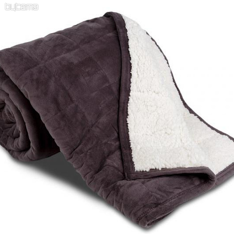 koc z mikrofibry EXTRA SOFT SHEEP szwy szary antracyt