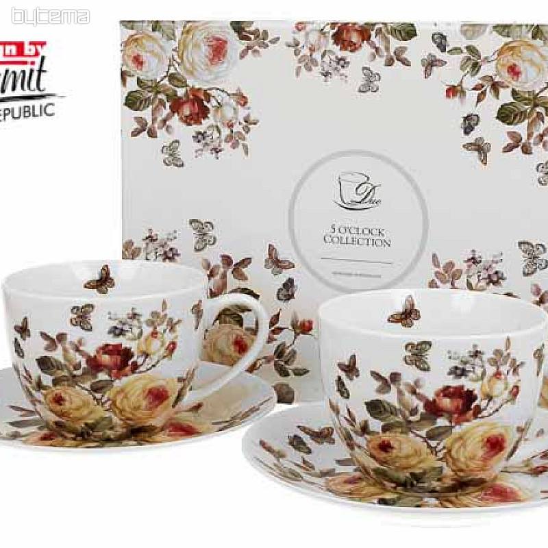 Zestaw porcelanowych kubków do espresso ROSE