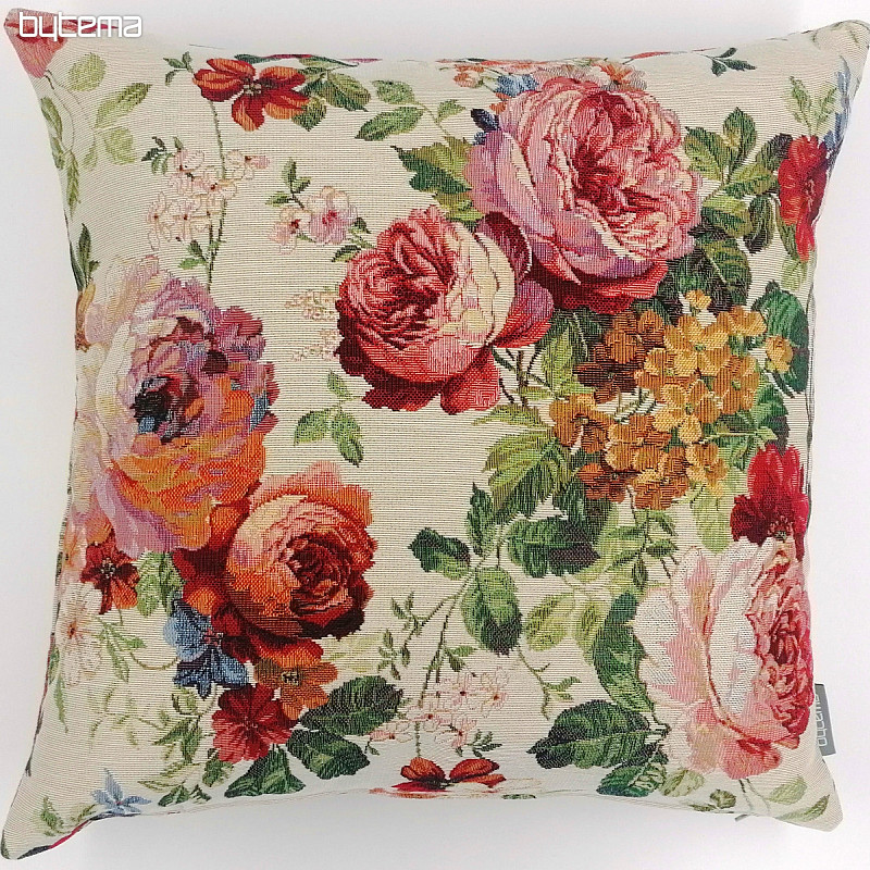 Poszewka na poduszkę gobelinową CREAM ROSE