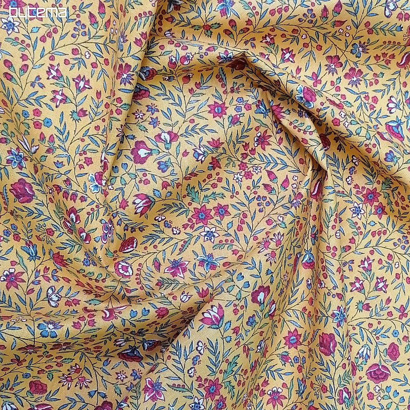 Tkanina bawełniana w kolorze indyjskim
