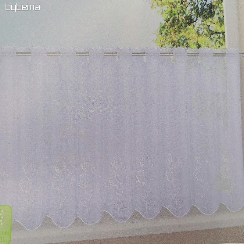 Gotowa firanka GERSTER Tulipany biała 50x150 cm