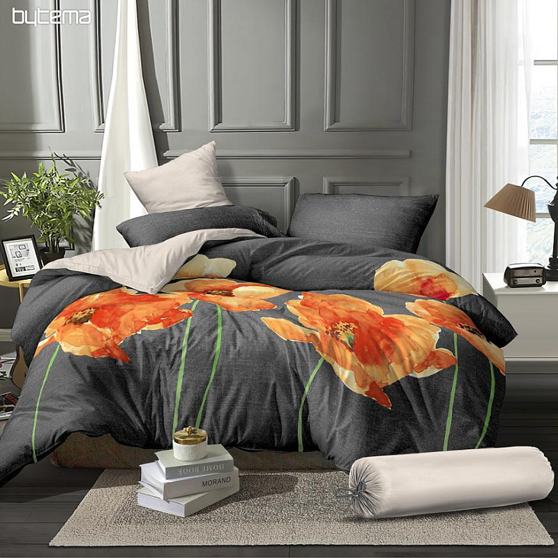 Pościel z mikroflaneli na łóżku francuskim POPPY POPLES - 2x70x90 cm 200x240 cm