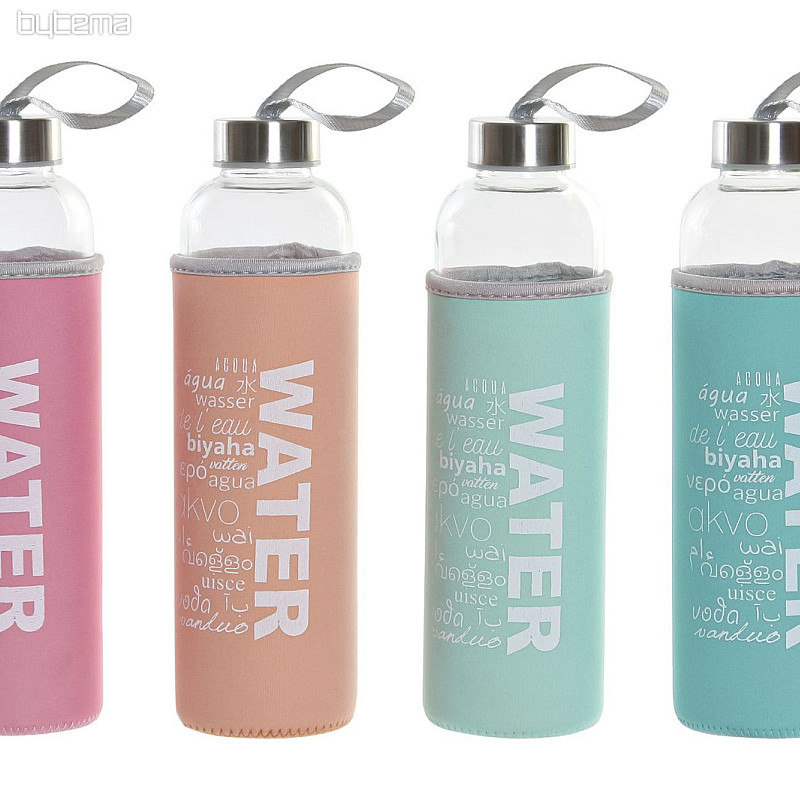Butelka szklana z pokrywką neoprenową 600 ml