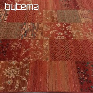 Luksusowe wełniane dywany ROYAL PATCHWORK czerwone